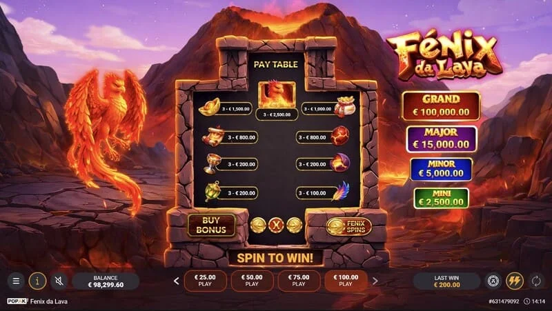 Fenix da Lava - собирање монети со колектор во режим на респинови